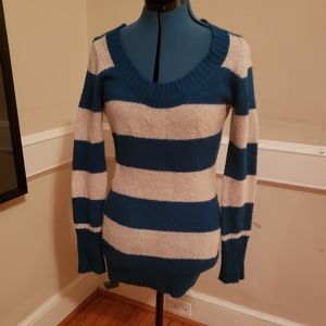 Striped long sweater